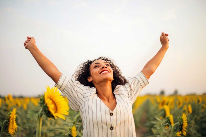 A happy woman.